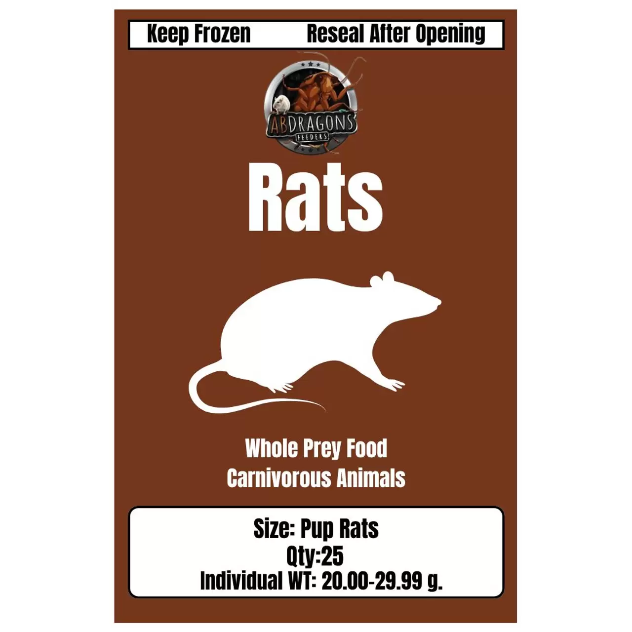 Pup Rats (25 Per Bag)