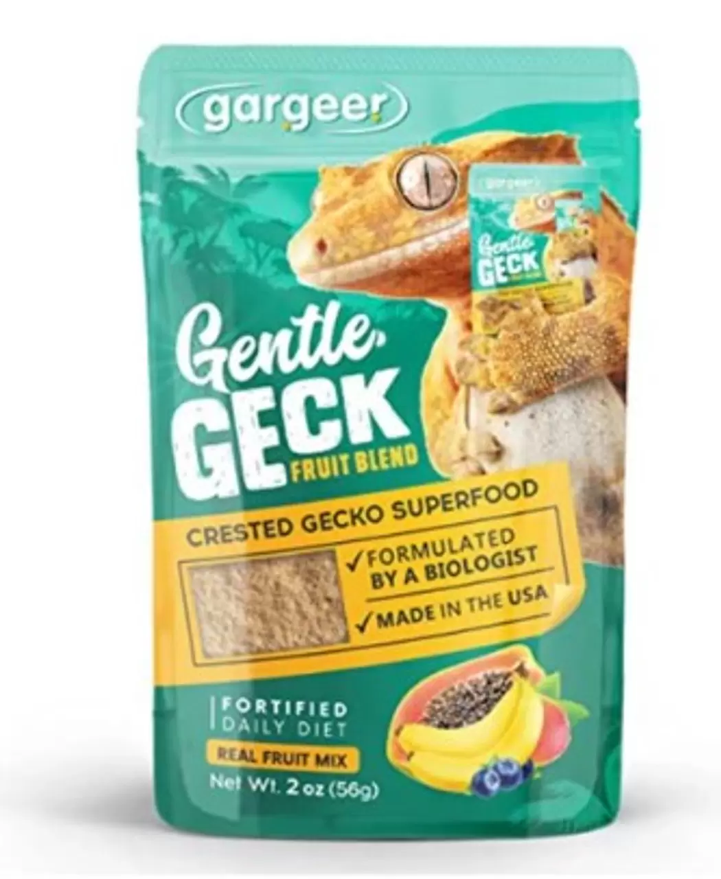Gargeer Complete Crested Gecko Food Diet Fruit Blend 2oz.